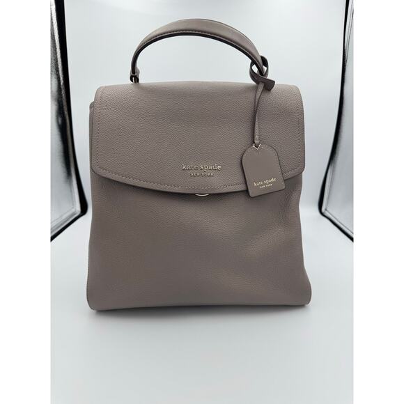Kate Spade New York Pebbled Leather Backpack – Taupe – Gently Used - Picture 1 of 14